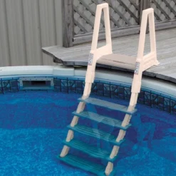 Confer 6000X 46"-56" Heavy Duty Adjustable Above Ground Swimming Pool Ladder With Built-In Safety Features - Beige/Gray -Intex Shop GUEST 7a5c3c93 99f6 45d0 b1c4 93bc5d38f0f6