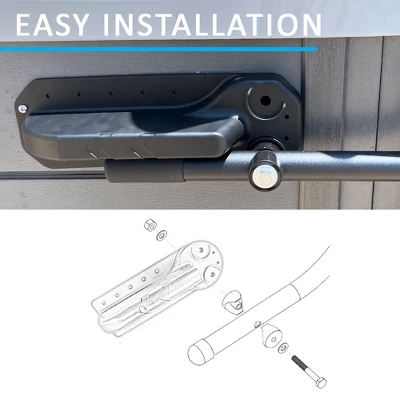 Puri Tech Cover Lifts Pivot Top Mount Spa & Hot Tub Cover Lift Removal System Double Coated Aluminum Structure Fits Most Spas & Hot Tubs (Black) 8 Puri Tech Cover Lifts Pivot Top Mount Spa & Hot Tub Cover Lift Removal System Double Coated Aluminum Structure Fits Most Spas & Hot Tubs (Black) - Image 6