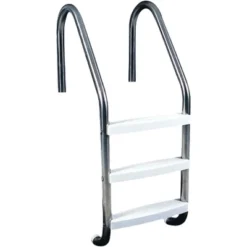 Northlight 3-Step Stainless Steel Deck Ladder For In-Ground Swimming Pools 52" - Silver/Whie -Intex Shop GUEST 7b088460 a120 4c9a a96c 5d4ed006c380