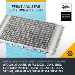 Dolphin Grey Brushes For DX3, DX4S, Premier, Prowler 820/830 C6 Plus, & Wave 2x2 Cleaners Replacement -Intex Shop GUEST 7ef03c5e 62c0 4405 acbc b22c289bd2a5