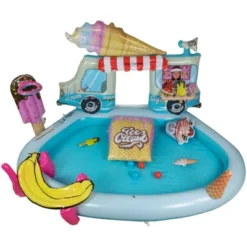 Northlight 82" Ice Cream Truck Inflatable Swimming Spray Pool And Play Center