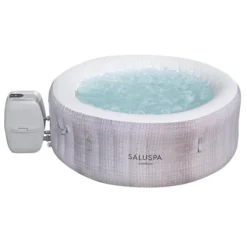 Bestway Cancun SaluSpa Inflatable Round Hot Tub Spa With 120 AirJets & EnergySense Waterproof Round Thermal Protective Spa Cover, Gray -Intex Shop GUEST 86f5a9ce 7748 4ea4 91ae f3154f4cfec7