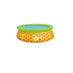 Pool Central 5' Inflatable Yellow And Green Pineapple Kiddie Swimming Pool