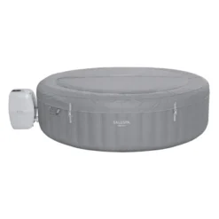 Bestway 6-8 Person Inflatable Round Outdoor Hot Tub Grenada SaluSpa With 190 Soothing AirJets, Filter Cartridge, Pump, And Insulated Cover - Gray -Intex Shop GUEST 899daa09 1def 43a9 b6b6 060166e4647e