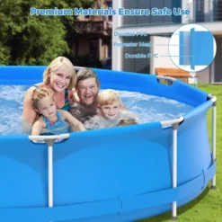 Costway Round Above Ground Swimming Pool Patio Frame Pool W/ Pool Cover Iron Frame -Intex Shop GUEST 9298bc3f 747b 4509 9416 c75d20415590