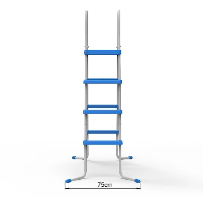 JLeisure 48 Inch 3 Step With Platform A Frame Deck Heavy Duty Metal Steel Frame Outdoor Backyard Above Ground Swimming Pool Ladder (2 Pack) 6 JLeisure 48 Inch 3 Step With Platform A Frame Deck Heavy Duty Metal Steel Frame Outdoor Backyard Above Ground Swimming Pool Ladder (2 Pack) - Image 4