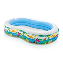Intex 8.5’x5.25’x18” Seaside Paradise Inflatable Kiddie Pool & Electric Air Pump