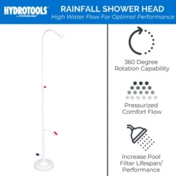 HYDROTOOLS By SWIMLINE Tube Style 7' Poolside Shower W/Adjustable Head & Foot Tap Spigot & Valve Controls For Outdoor Backyard Beach Spa 9 HYDROTOOLS By SWIMLINE Tube Style 7' Poolside Shower W/Adjustable Head & Foot Tap Spigot & Valve Controls For Outdoor Backyard Beach Spa -Intex Shop GUEST 9c7d67a8 ee50 4cf4 aaf4 4dad8e68ddc7