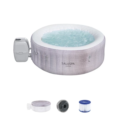 Bestway Miami SaluSpa Inflatable Round Outdoor Hot Tub With 140 Soothing AirJets, Filter Cartridges, Pump, And Insulated Cover 8 Bestway Miami SaluSpa Inflatable Round Outdoor Hot Tub With 140 Soothing AirJets, Filter Cartridges, Pump, And Insulated Cover - Image 7