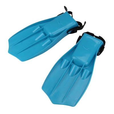 Swim Central 11.25" Florescent Blue Dolphin Recreational Swim Fins 3 Swim Central 11.25" Florescent Blue Dolphin Recreational Swim Fins