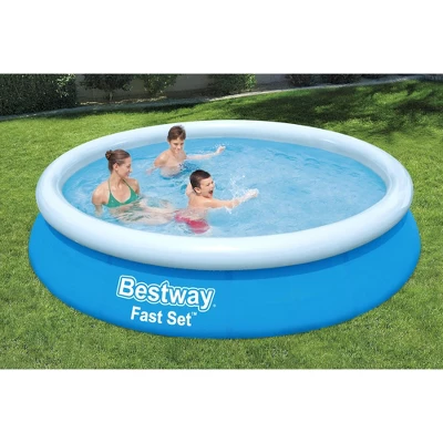 Bestway 57275E Fast Set Up 12 Feet X 30 Inch Inflatable Above Ground Swimming Pool With 330 GPH Filter Pump And Type V/Type K 330 GPH Filter Cartridge 4 Bestway 57275E Fast Set Up 12 Feet X 30 Inch Inflatable Above Ground Swimming Pool With 330 GPH Filter Pump And Type V/Type K 330 GPH Filter Cartridge - Image 2