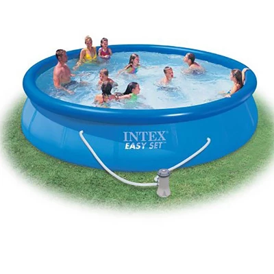 Intex 15’x33” Inflatable Swimming Pool W/ Filter Pump & 15’ Pool Cover (2 Pack) 4 Intex 15’x33” Inflatable Swimming Pool W/ Filter Pump & 15’ Pool Cover (2 Pack) - Image 2
