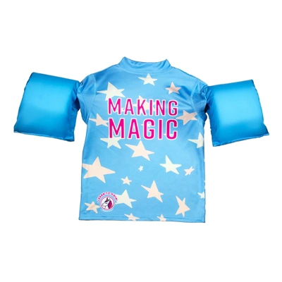 Swim Central 18-Inch Turquoise Girls Swim Shirt "Making Magic" Floaties With A Unicorn 3 Swim Central 18-Inch Turquoise Girls Swim Shirt "Making Magic" Floaties With A Unicorn