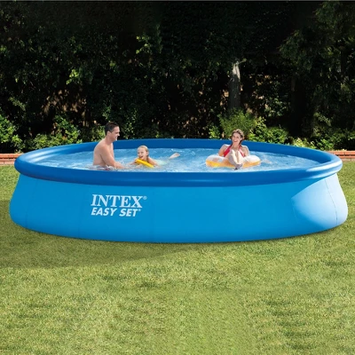 Intex 15’x33” Inflatable Swimming Pool W/ Filter Pump & 15’ Pool Cover (2 Pack) 6 Intex 15’x33” Inflatable Swimming Pool W/ Filter Pump & 15’ Pool Cover (2 Pack) - Image 4