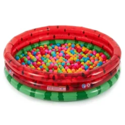 Intex 66-Inch Round Inflatable Outdoor Kids Swimming And Wading Watermelon Pool And Small Plastic Multi-Colored Fun Ballz With Carrying Bag -Intex Shop GUEST ae523526 6027 4f33 851a d78f676902f2