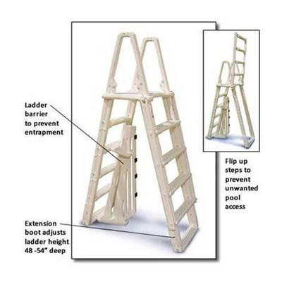 Confer 7100B Evolution A Frame Above Ground Swimming Pool Ladder 48 To 54" W/Mat 5 Confer 7100B Evolution A Frame Above Ground Swimming Pool Ladder 48 To 54" W/Mat - Image 3