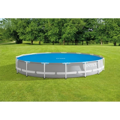 Intex 15' Round Vinyl Float Solar Cover For Swimming Pools With Drain Holes - Blue (29023E) 6 Intex 15' Round Vinyl Float Solar Cover For Swimming Pools With Drain Holes - Blue (29023E) - Image 4