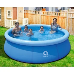 JLeisure Avenli 17807 10 Foot X 30 Inch 2 To 3 Person Capacity Prompt Set Above Ground Kids Inflatable Outdoor Backyard Kiddie Swimming Pool, Blue -Intex Shop GUEST bb313f4f 003f 4961 b217 0f5d093d765c