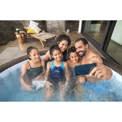 Bestway SaluSpa St Moritz AirJet 5 To 7 Person Inflatable Hot Tub Round Portable Outdoor Spa With 180 AirJets & EnergySense Energy Saving Cover, Brown 6 Bestway SaluSpa St Moritz AirJet 5 To 7 Person Inflatable Hot Tub Round Portable Outdoor Spa With 180 AirJets & EnergySense Energy Saving Cover, Brown - Image 4