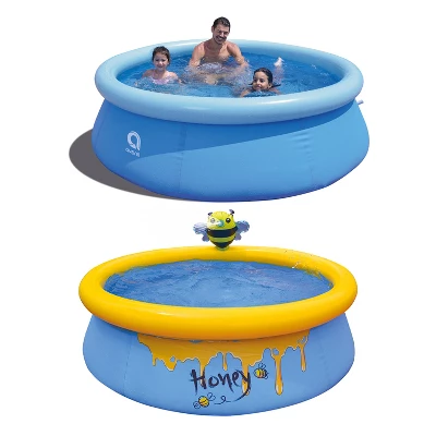 JLeisure Avenli 8' X 25" & 5' X 16.5" 2 To 3 Person Capacity Prompt Set And Bee Spray Above Ground Kids Inflatable Outdoor Swimming Pool (2 Pack) 3 JLeisure Avenli 8' X 25" & 5' X 16.5" 2 To 3 Person Capacity Prompt Set And Bee Spray Above Ground Kids Inflatable Outdoor Swimming Pool (2 Pack)