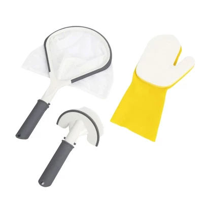 Bestway Milan SaluSap Inflatable 6 Person Hot Tub With 140 Soothing AirJets And 3 Piece Cleaning Tool Set With Scrub Brush, Mitt, And Skimmer Net 4 Bestway Milan SaluSap Inflatable 6 Person Hot Tub With 140 Soothing AirJets And 3 Piece Cleaning Tool Set With Scrub Brush, Mitt, And Skimmer Net - Image 2