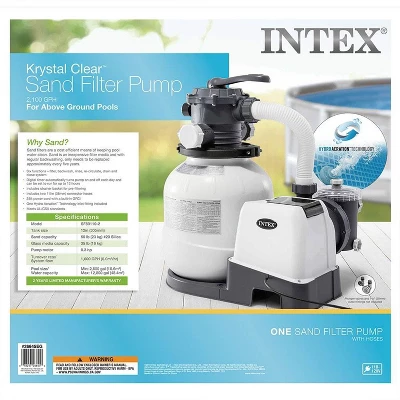 Intex 2100 GPH Above Ground Pool Sand Filter Pump W/ Deluxe Pool Maintenance Kit 6 Intex 2100 GPH Above Ground Pool Sand Filter Pump W/ Deluxe Pool Maintenance Kit - Image 4