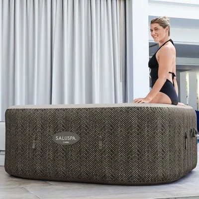 Bestway SaluSpa AirJet 4 To 6 Person Inflatable Hot Tub Square Portable Outdoor Spa With 140 Soothing AirJets And Cover, Brown 6 Bestway SaluSpa AirJet 4 To 6 Person Inflatable Hot Tub Square Portable Outdoor Spa With 140 Soothing AirJets And Cover, Brown - Image 4