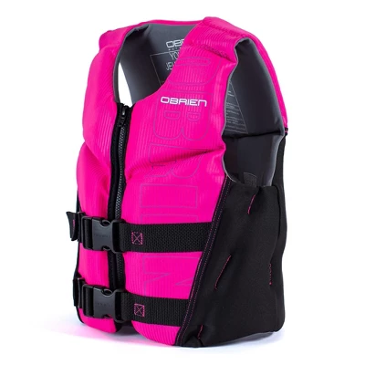 O'Brien Flex V-Back Kids USCG Type 3 Lightweight Flexible Safety Vest Life Jacket With 2 Adjustable Belts, Youth Large, Pink And Black 3 O'Brien Flex V-Back Kids USCG Type 3 Lightweight Flexible Safety Vest Life Jacket With 2 Adjustable Belts, Youth Large, Pink And Black