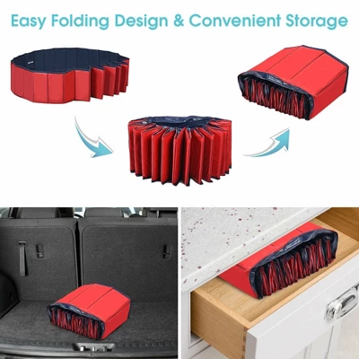 Costway 55'' Foldable Dog Pet Pool Kiddie Bathing Tub Indoor Outdoor Leakproof Portable 7 Costway 55'' Foldable Dog Pet Pool Kiddie Bathing Tub Indoor Outdoor Leakproof Portable - Image 6