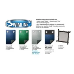 Swimline PCO834 30' Round Above Ground Winter Swimming Cover Includes 3' Overlap, Metallic Grommets, Cable, And Ratchet (Pool Cover Only)