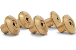 Wood Grip Brass Anchor With Collar For Pool Safety Cover - 5 Pieces