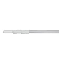 Pool Central Adjustable Aluminum Swimming Pool Telescopic Pole For Vacuums And Skimmers 15' - Silver