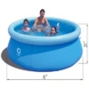 JLeisure Avenli 12014 1 To 2 Person Capacity Prompt Set Kids Above Ground Inflatable Outdoor Backyard Kiddie Swimming Pool, Blue -Intex Shop GUEST d0694b9f 1d15 42e8 a766 e35af22c1331 1