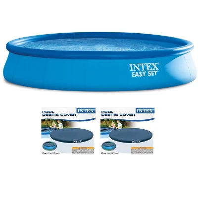 Intex 15’x33” Inflatable Swimming Pool W/ Filter Pump & 15’ Pool Cover (2 Pack) 3 Intex 15’x33” Inflatable Swimming Pool W/ Filter Pump & 15’ Pool Cover (2 Pack)