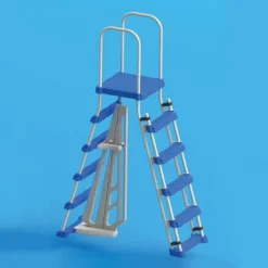 Swimline 5-Step A-Frame Above Ground Entry/Exit Pool Ladder With Handrails And Safety Barrier For 48" To 52" Tall Pool Height -Intex Shop GUEST d3bc5831 bf3e 4a4f 8e8e 6c46806418c2