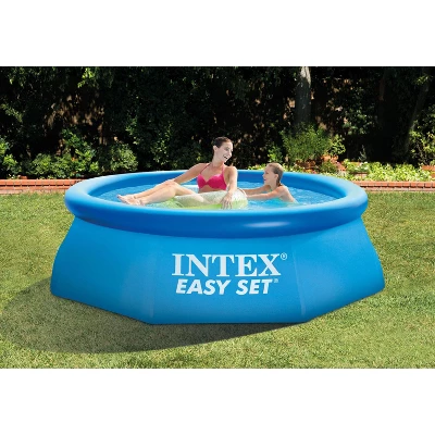 Intex 28110EH Easy Set 8 Foot X 30 Inch Round Inflatable Outdoor Backyard Above Ground Swimming Pool, 639 Gallons Of Water, (Pool Only - No Pump)) 4 Intex 28110EH Easy Set 8 Foot X 30 Inch Round Inflatable Outdoor Backyard Above Ground Swimming Pool, 639 Gallons Of Water, (Pool Only - No Pump)) - Image 2