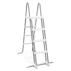 Intex High Impact Slip Resistance Steel Frame Above Ground Outdoor Swimming Pool Entry Step Ladder, Silver -Intex Shop GUEST d71656dd fb7a 4421 bbfb b1775ec0906d