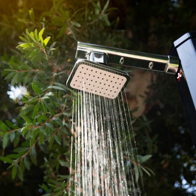 XtremepowerUS Outdoor 2-Section Solar Heated Shower With Shower Head Poolside Beach Pool Spa (10 Gallons) 4 XtremepowerUS Outdoor 2-Section Solar Heated Shower With Shower Head Poolside Beach Pool Spa (10 Gallons) - Image 2