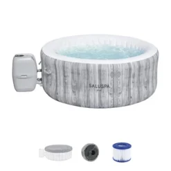 Bestway Miami SaluSpa Inflatable Round Outdoor Hot Tub With 140 Soothing AirJets, Filter Cartridges, Pump, And Insulated Cover 17 Bestway Miami SaluSpa Inflatable Round Outdoor Hot Tub With 140 Soothing AirJets, Filter Cartridges, Pump, And Insulated Cover -Intex Shop GUEST dabec378 caf8 49c5 9a11 78290567db86