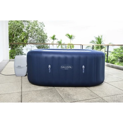 Bestway Hawaii SaluSpa 6 Person Inflatable Square Outdoor Hot Tub With 114 Soothing AirJets, Filter Cartridges, Pump, And Insulated Cover, Blue 5 Bestway Hawaii SaluSpa 6 Person Inflatable Square Outdoor Hot Tub With 114 Soothing AirJets, Filter Cartridges, Pump, And Insulated Cover, Blue - Image 3
