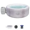 Bestway Cancun SaluSpa Inflatable Round Hot Tub Spa With 120 AirJets & EnergySense Waterproof Round Thermal Protective Spa Cover, Gray -Intex Shop GUEST de1ed71b 606b 40e6 8056 2b4694632d9f