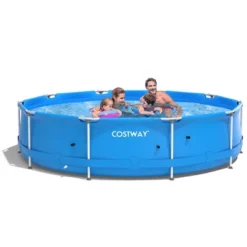 Costway Round Above Ground Swimming Pool Patio Frame Pool W/ Pool Cover Iron Frame -Intex Shop GUEST e2b925db 6370 4f1e 9ef7 29ad8469a9f0