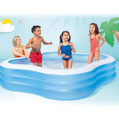 Intex Swim Center 90in X 90in X 2in Inflatable Play Kids Backyard Swimming Pool 4 Intex Swim Center 90in X 90in X 2in Inflatable Play Kids Backyard Swimming Pool - Image 2