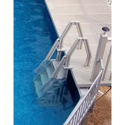 Vinyl Works Deluxe Adjustable 24 Inch In-Pool Step Ladder Entry System For Above Ground Swimming Pools With 2 Rails And Non-Slip Surface, White 8 Vinyl Works Deluxe Adjustable 24 Inch In-Pool Step Ladder Entry System For Above Ground Swimming Pools With 2 Rails And Non-Slip Surface, White -Intex Shop GUEST e7f36a2b 08f8 4f01 b334 0569a4879012