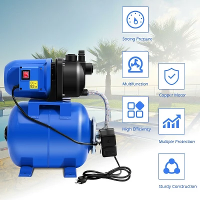 Costway 1200W Garden Water Pump Shallow Well Pressurized 7 Costway 1200W Garden Water Pump Shallow Well Pressurized - Image 5