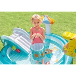 Intex 57165EP Gator Outdoor Inflatable Kiddie Pool Water Play Center With Slide -Intex Shop GUEST eb84268e 491c 40de aeec ff74b36ecb58