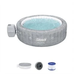 Coleman Sicily SaluSpa Inflatable Round Outdoor Hot Tub Spa With 180 Soothing AirJets, Filter Cartridge, And Insulated Cover -Intex Shop GUEST ec7ba52e 9fbe 4da6 97a1 7d201a1cedd2