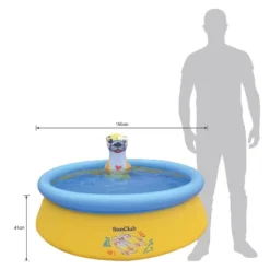JLeisure Sun Club 12010 5 Foot X 16.5 Inch 1 To 2 Person Capacity 3D Kids Outdoor Above Ground Inflatable Kiddie Swimming Pool, Blue -Intex Shop GUEST ed0272ed fa83 4763 90cf 428b1905aeee