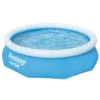 Bestway 10 Foot X 30 Inch Fast Set Inflatable Ring Round Above Ground Swimming Pool With Filter Pump, Cartridge, And Durable Cover With Ropes -Intex Shop GUEST f2613e79 c447 4ec8 8642 28224509f486