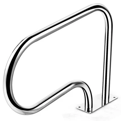 Costway 2pcs Swimming Pool Hand Rail Stainless Steel Ladder Stair Rail W/Base Plate 10 Costway 2pcs Swimming Pool Hand Rail Stainless Steel Ladder Stair Rail W/Base Plate - Image 8